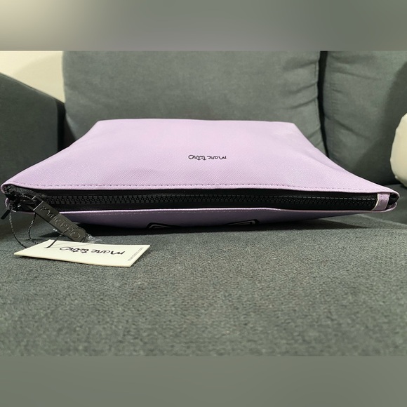 NWT Marc Tetro White Westie Dog Print & Purple Hydrangea Flowers Bag - Picture 7 of 13